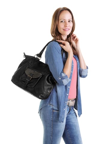 Samantha Look Shopper echt Leder in schwarz