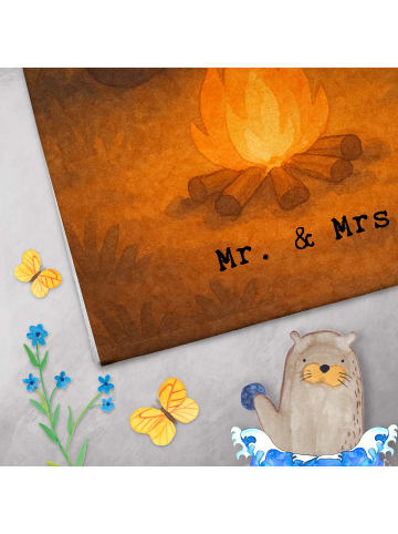 Mr. & Mrs. Panda Handtuch Bär Camper Design ohne Spruch in Weiß