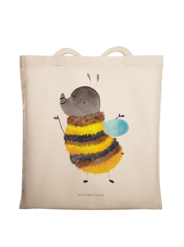 Mr. & Mrs. Panda Tote Bag Hummel flauschig ohne Spruch in Creme