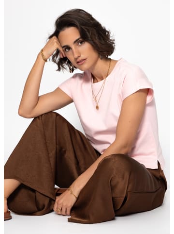 SASSYCLASSY Kurzarm Sweatshirt mit Rückendetail in Rosa