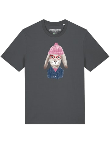 wat? Apparel T-Shirt Hase in Grau