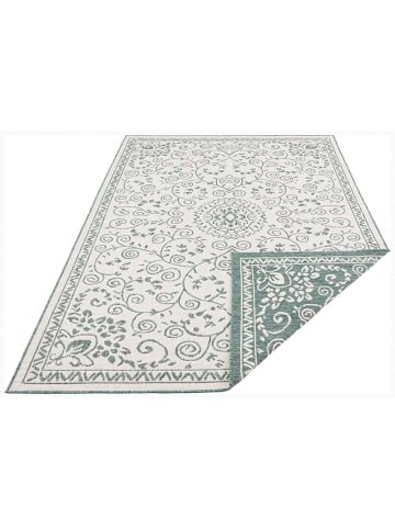 NORTHRUGS In- & Outdoor Wendeteppich Leyte Grün Creme