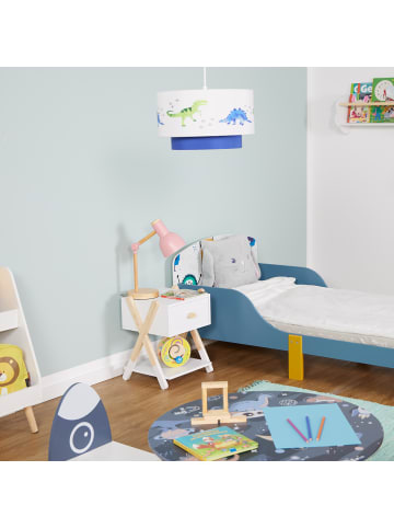 relaxdays Kinder-Nachttisch in Weiß/ Natur - (B)34 x (H)42 x (T)32 cm