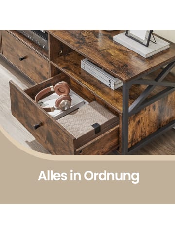 VASAGLE TV-Schrank Daxton in Braun-Schwarz - (B)178 x (H)50 x (T)40 cm