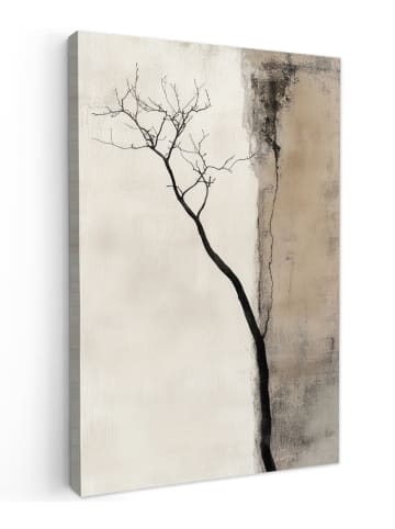 OnlyWow Leinwand Bilder Taupe