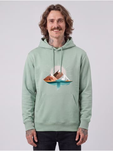 wat? Apparel Sweatshirt Sunrise & Lake in Aloe