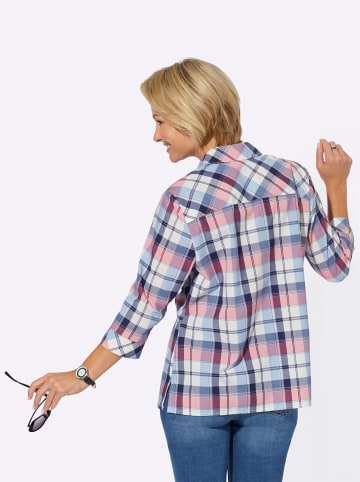 WITT WEIDEN Hemdbluse in flamingo-marine-kariert