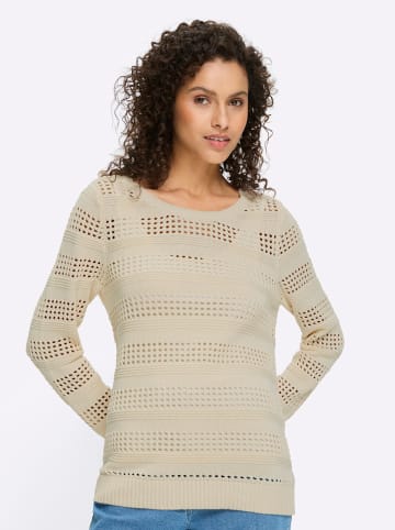 Heine Ajourpullover in champagner