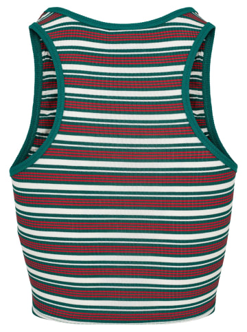 Urban Classics Tank-Tops in white/green/firered