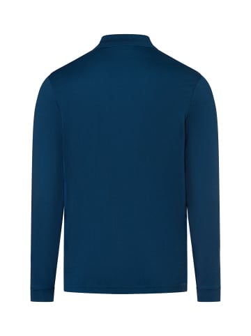 Ragman Langarm-Poloshirt - bügelleicht in petrol