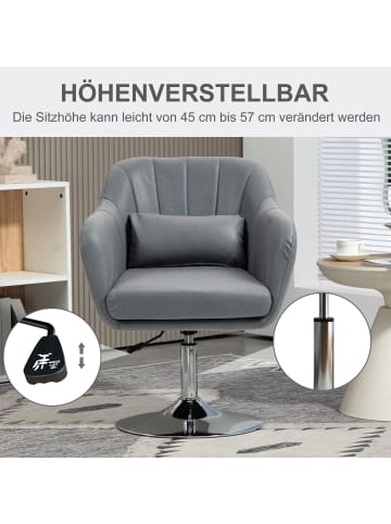 HOMCOM Sessel-60L x 60B x 79-91H cm-Dunkelgrau