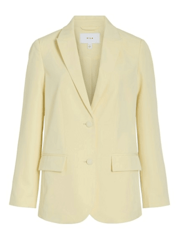 Vila VIBLUME L/S BLAZER in Pastel Yellow