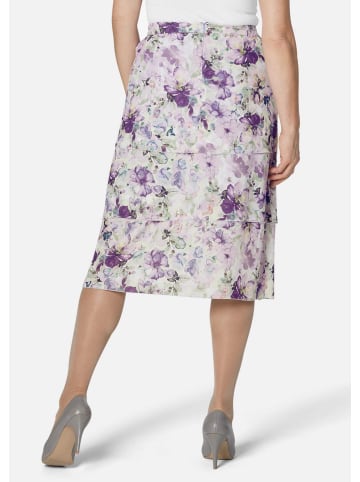 GOLDNER Druckrock Leicht schwingender Druckrock in waldbeere-lindgrün