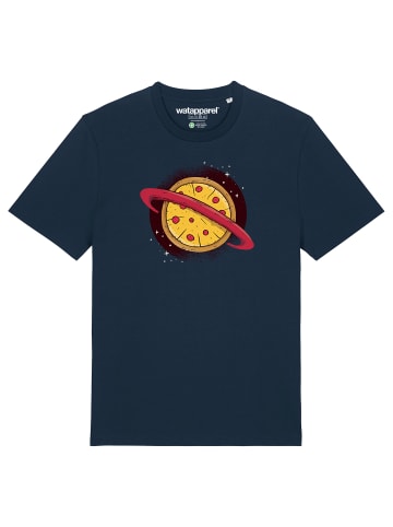 wat? Apparel T-Shirt Pizza Planet in Dunkelblau