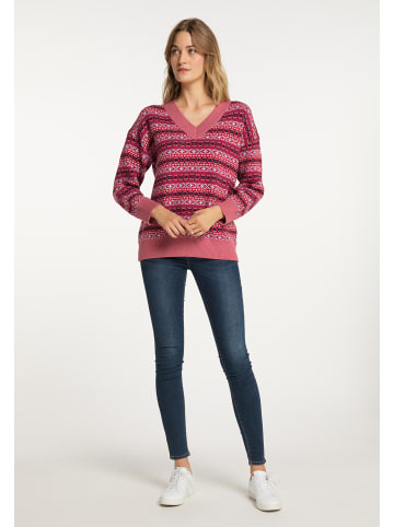 usha BLUE LABEL Pullover in Rot Mehrfarbig