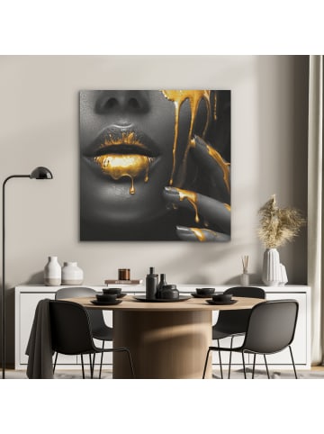 OnlyWow Akustibild Gesicht gold schwarz