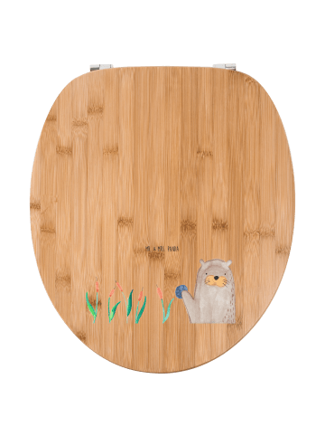 Mr. & Mrs. Panda Motiv WC Sitz Otter Stein ohne Spruch in Braun
