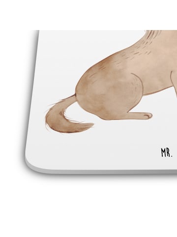 Mr. & Mrs. Panda Tischuntersetzer Hunde Liebe ohne Spruch in Weiß