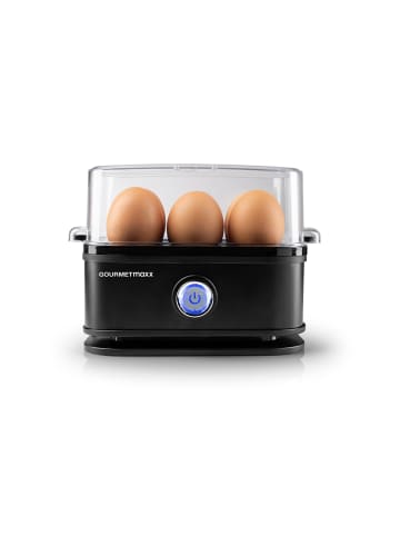 Gourmet Maxx Eierkocher für 6 Eier 400W schwarz Schwarz