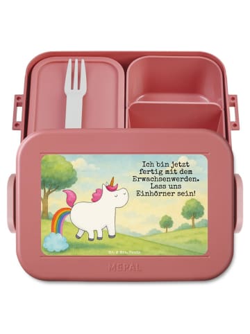 Mr. & Mrs. Panda MEPAL Bentobox Einhorn Pupsen Design mit Spruch in Rot Pastell