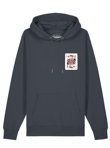 wat? Apparel Sweatshirt König der Herzen in India Ink Grey