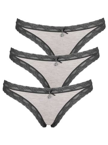 Like It 3er Pack String in anthrazit