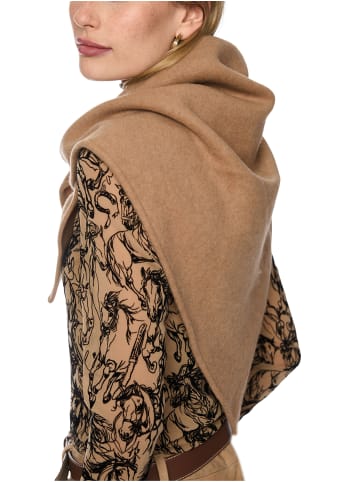 MARC CAIN COLLECTIONS Einzigartiges Wollmix-Tuch in Tannin