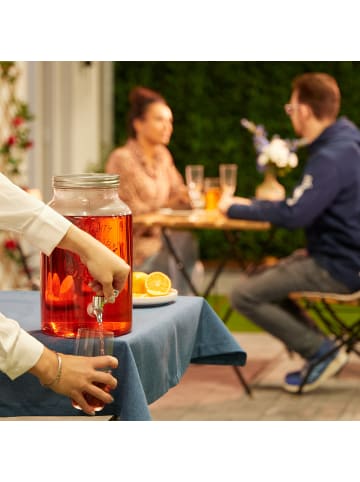 relaxdays Getränkespender in Transparent - 5L