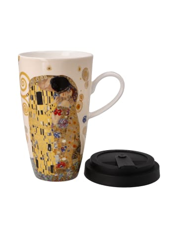 Goebel Künstlertasse mit Deckel " Gustav Klimt - Der Kuss " in Klimt - Kuss