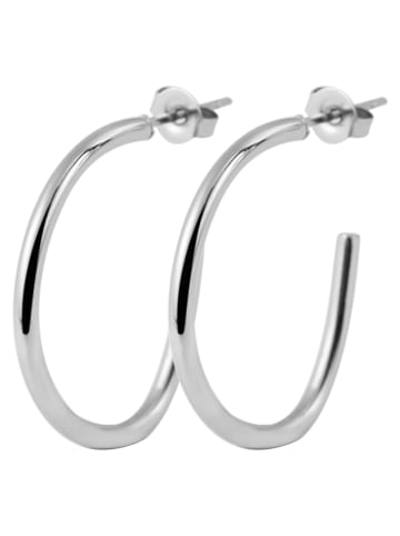 Adeliás Damen Ohrringe – Creole aus Edelstahl in silber