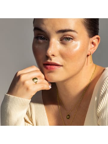 Luxenter Ring Leri mit 18 Karat verstellbar Gold-Leri gold