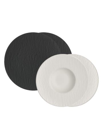 Villeroy & Boch Pasta-Set Manufacture Rock schwarz-weiß in schwarz-weiß