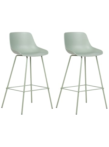 Beliani 2-tlg Barhocker EMMET in Grün