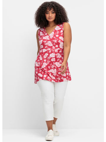 sheego by Joe Browns Longtop in rot-gemustert