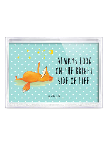 Mr. & Mrs. Panda Bilderrahmen Fuchs Sterne mit Spruch in Türkis Pastell