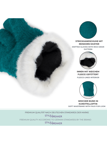 styleBREAKER Strickhandschuhe in Jeansblau
