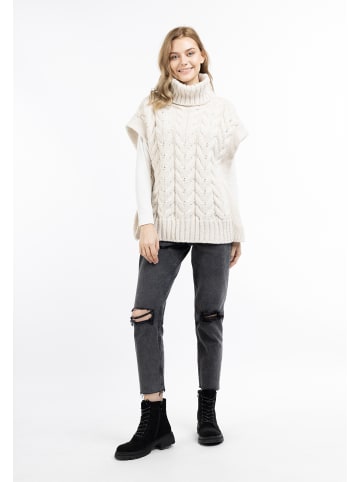 DreiMaster Damen Strickweste in WOLLWEISS