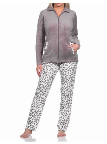 NORMANN Hausanzug Homewear Coralfleece Animal Look - 76691 in braun