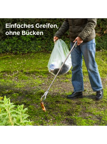 Praknu Greifzange aus Metall - Robuster Greifer für Müll - 95cm lang -