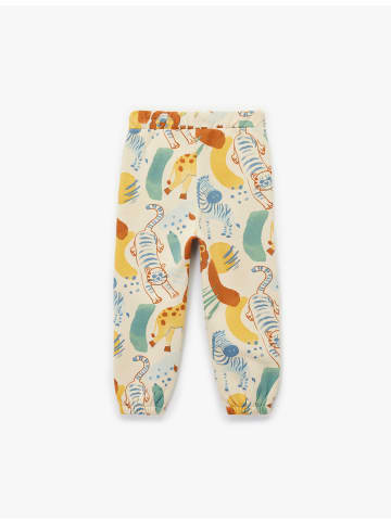 KOTON SWEAT BOTTOMS in Ekru Gemustert