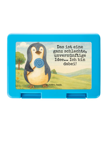 Mr. & Mrs. Panda Bento Box Pinguin Lolli Design mit Spruch in Weiß