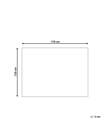 Beliani Kuscheldecke MATTA in Grau/Schwarz/Weiß - (W) 130 x (H) 0.5 x (L) 170 cm