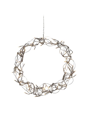 STAR Trading LED Deko-Kranz 'Curly', silber Ø 30cm