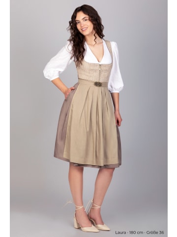 Edelnice Midi Dirndl Edith Champagner in creme