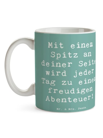 Mr. & Mrs. Panda Tasse Spruch Freudiger Spitz mit Spruch in Meeresbrise