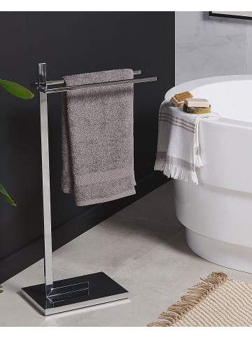 Beliani Handtuchständer SELVA in Silber - (W) 45 x (H) 86 x (L) 20 cm