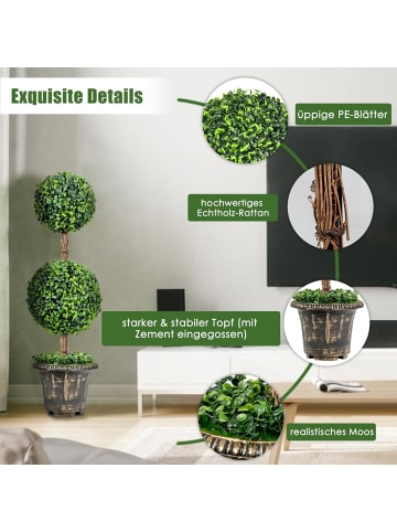 COSTWAY Künstlicher Formschnittbaum 90 cm in Grün