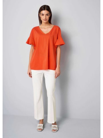 Alba Moda Bluse mit V-Ausschnitt in orange