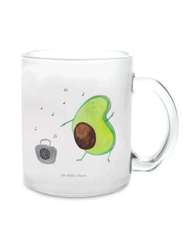 Mr. & Mrs. Panda Becher Avocado Tanzen ohne Spruch in Transparent