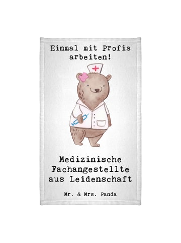 Mr. & Mrs. Panda Gästehandtuch Medizinische Fachangestellte Leid... in Weiß